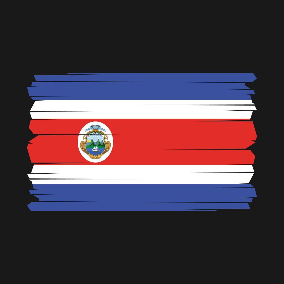 ilustración de vector de bandera de costa rica