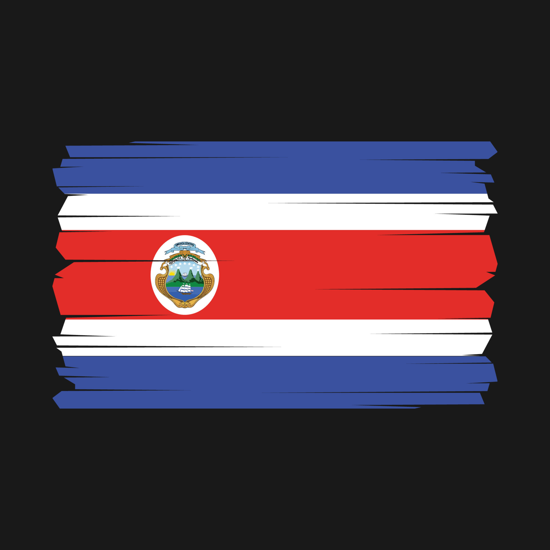 Costa Rica Flag Vector Illustration 21639515 Vector Art at Vecteezy