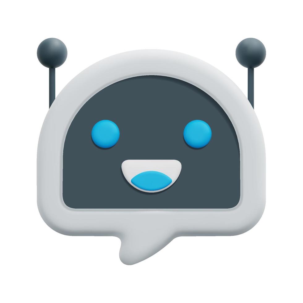 3D Chatbot Icon