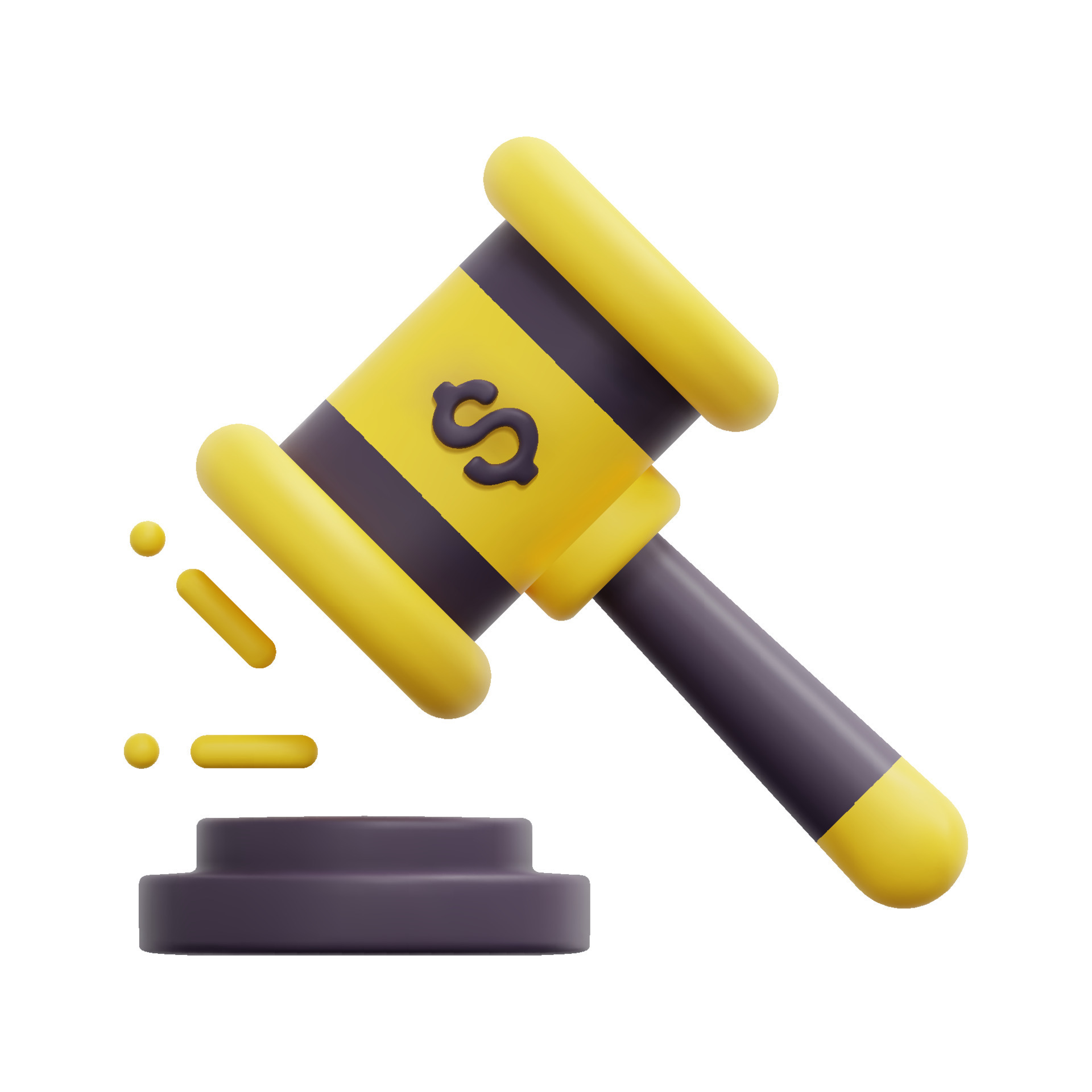 3d judge hammer icon vector. Judge arbitrate courthouse. 3d gavel