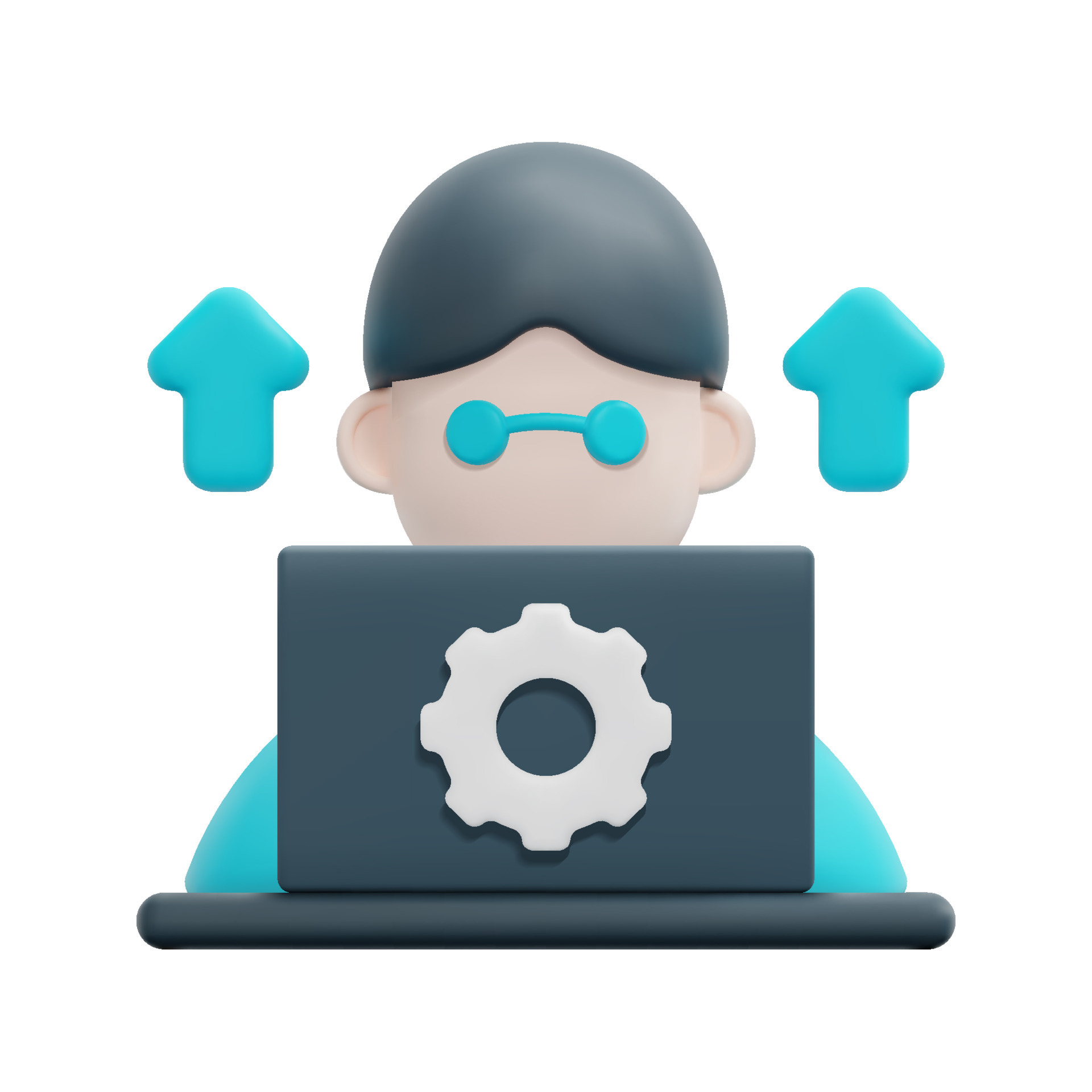 3d working icon vector. Isolated on white background. 3d agile, business  and technology concept. Cartoon minimal style. 3d productivity icon vector  render illustration. 21640168 Vector Art at Vecteezy