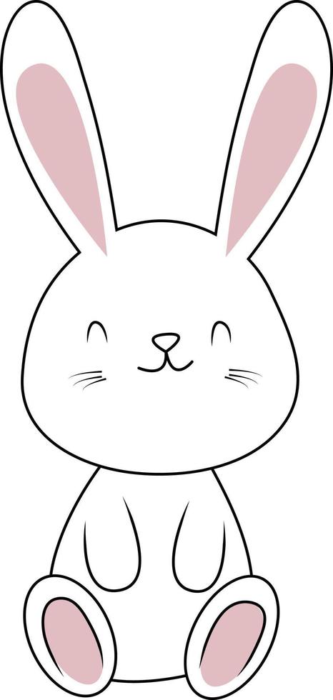 Cute Bunny easter Cartoon vector