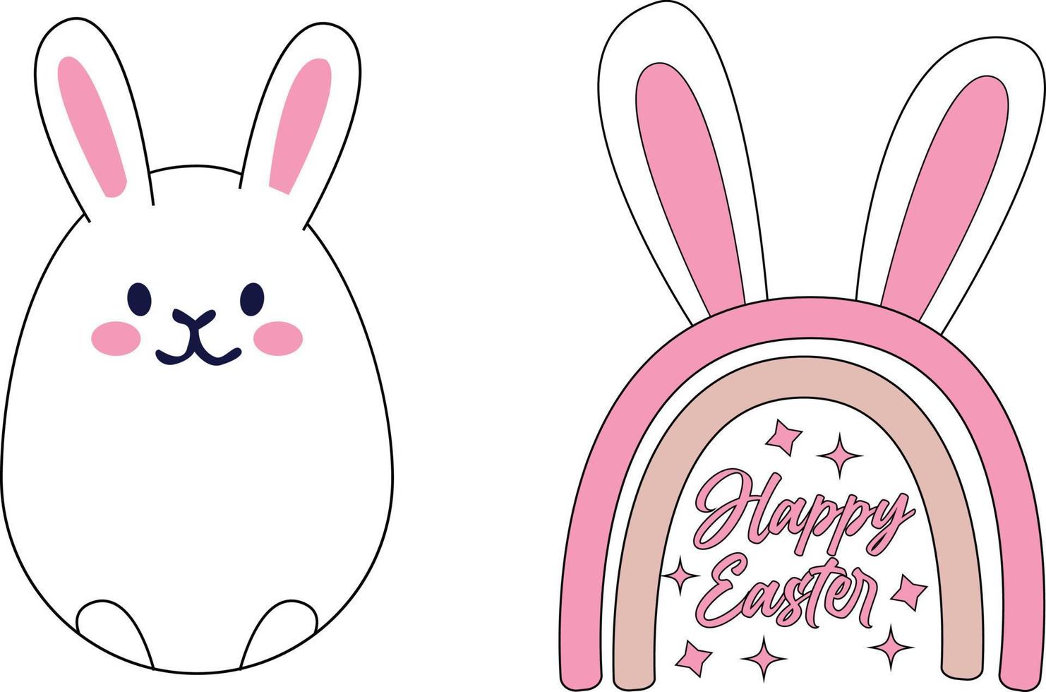 Happy Easter Cute Bunny vector