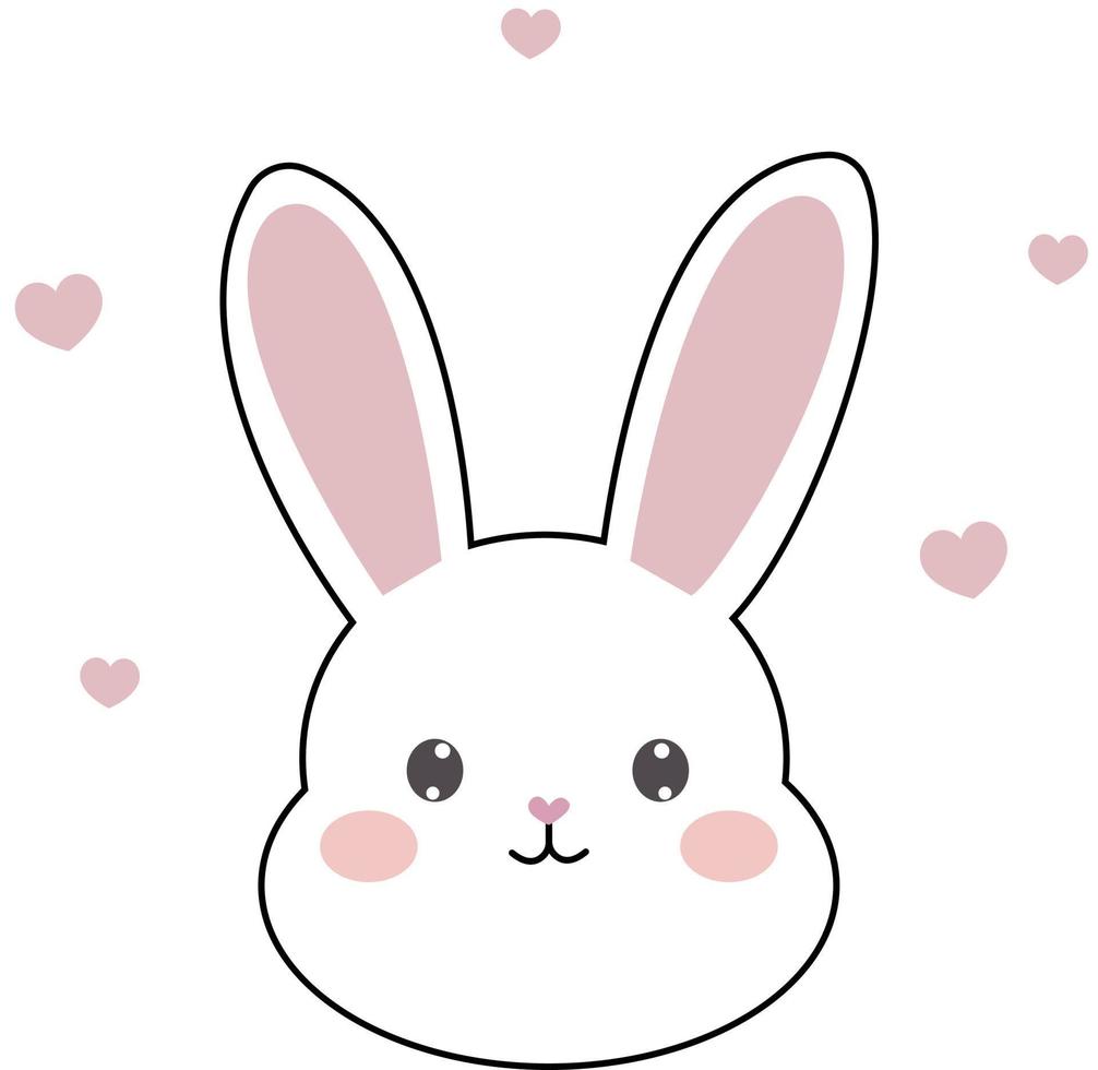 cute easter bunny vector