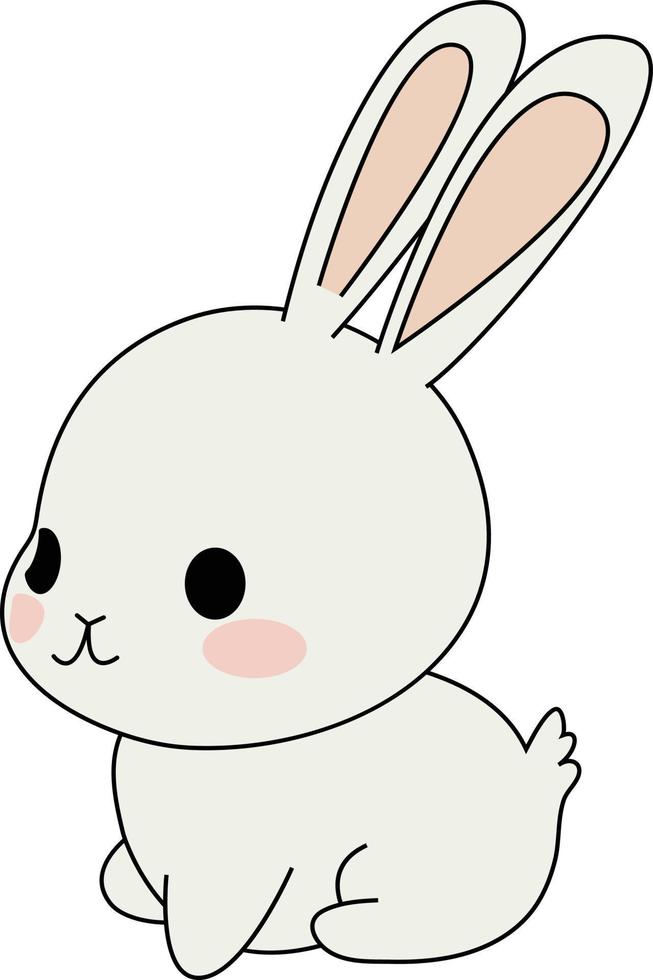 Cute Bunny easter Cartoon vector