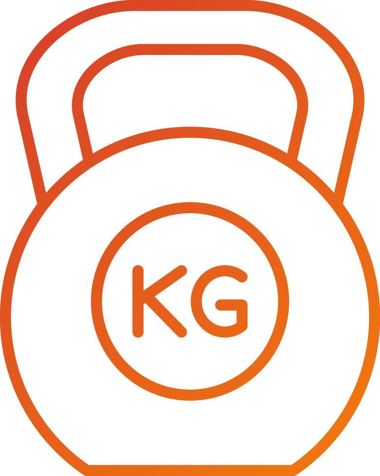 Kettlebell Icon Style vector