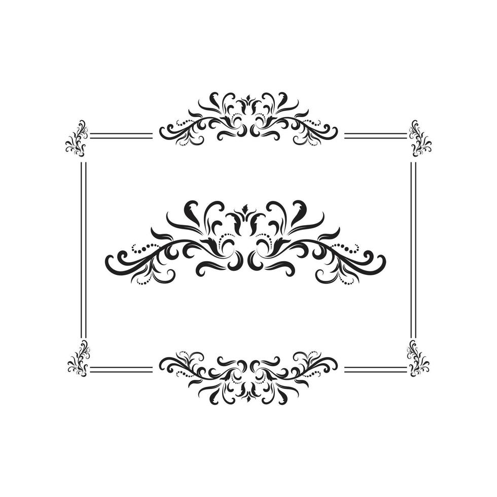 ornaments design, scroll elements, decorative vector frames and borders
