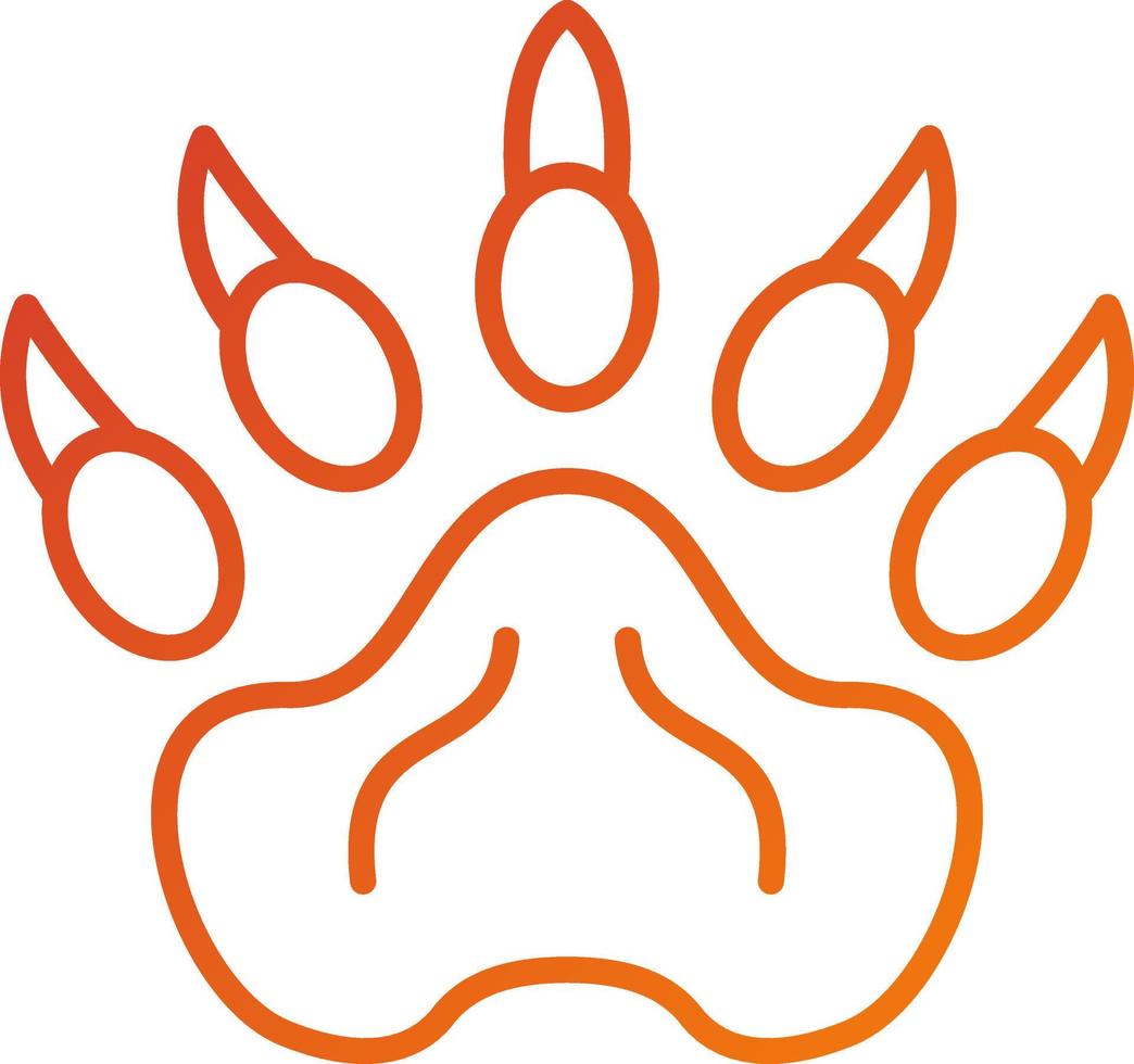 Bear Paw Icon Style vector