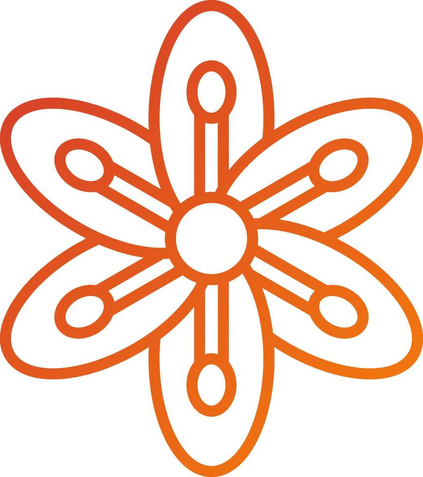 Tiger Lily Icon Style vector