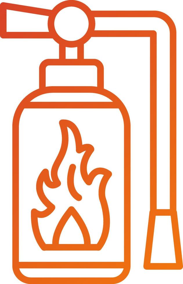 estilo de icono de extintor de incendios vector