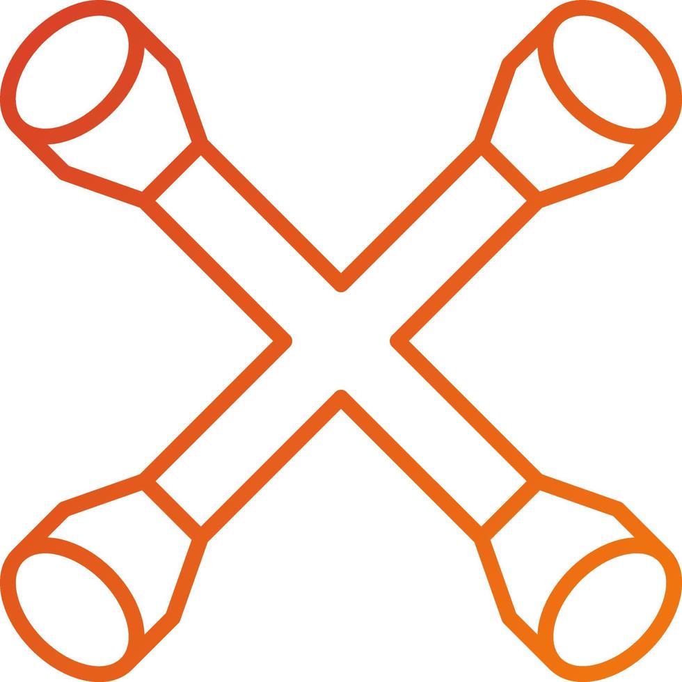 Cross Wrench Icon Style vector