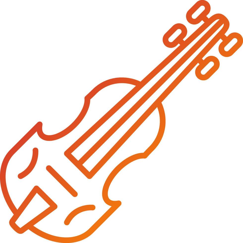 violín icono estilo vector