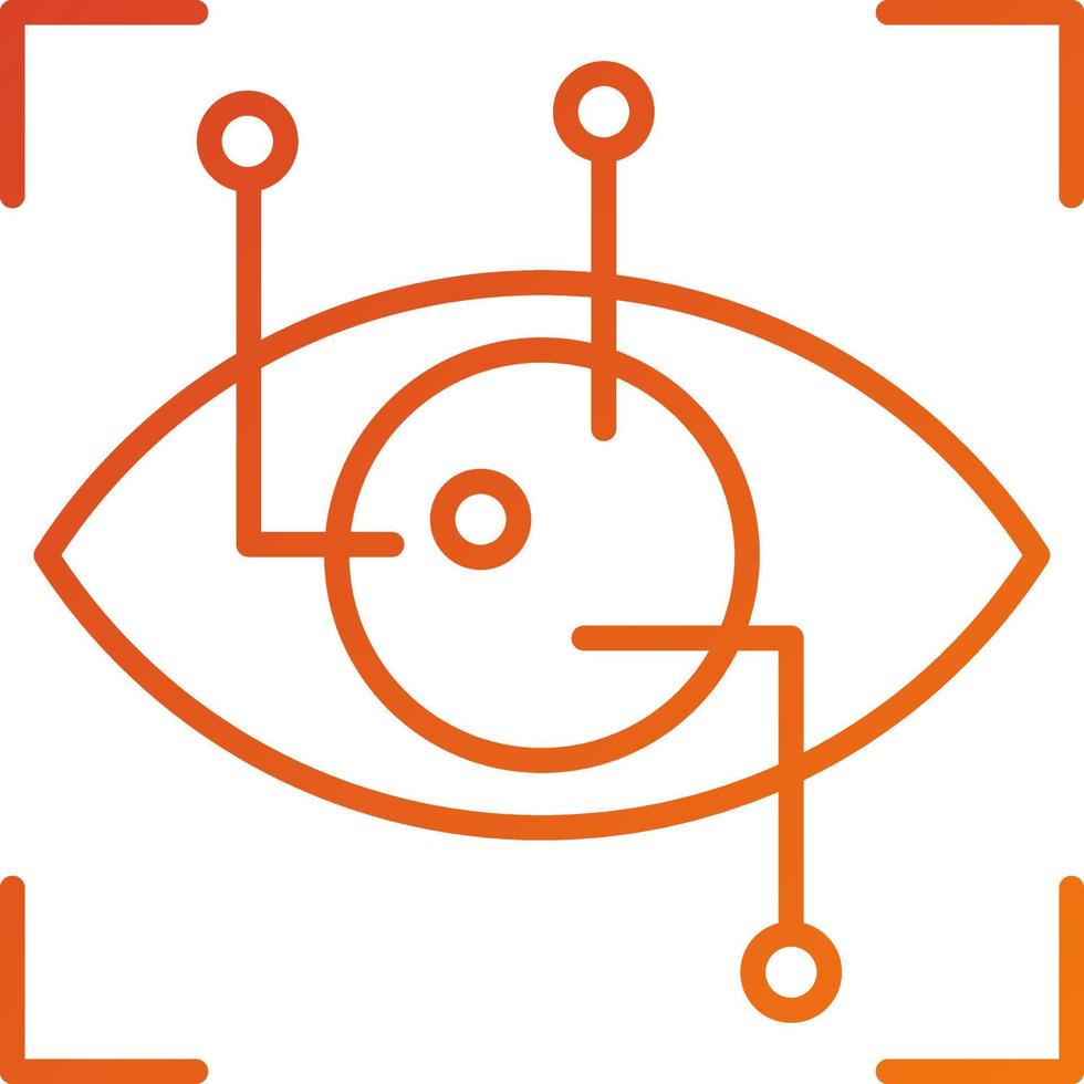 Eye Recognition Icon Style vector