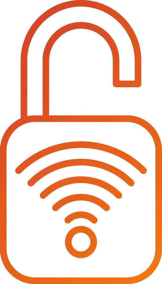 Open Smart Lock Icon Style vector