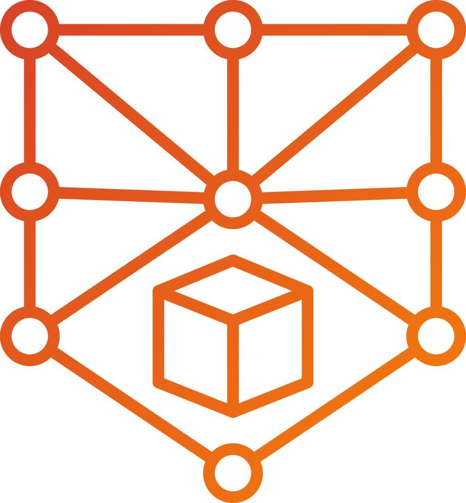 Blockchain Icon Style vector