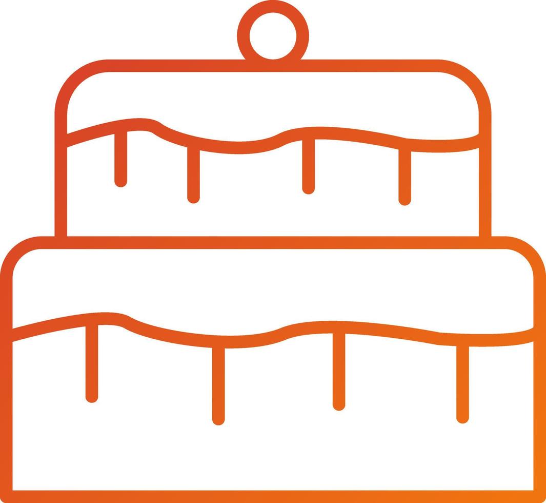 Two Layered Cake Icon Style vector