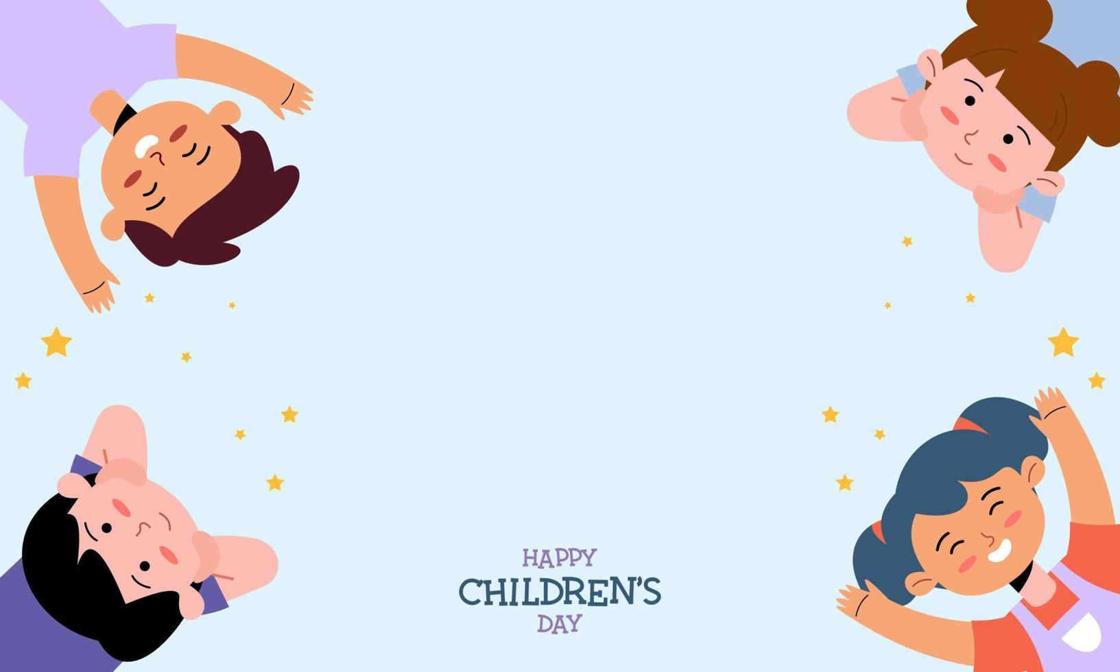 Happy World Children's Day with Copy Space Background vector