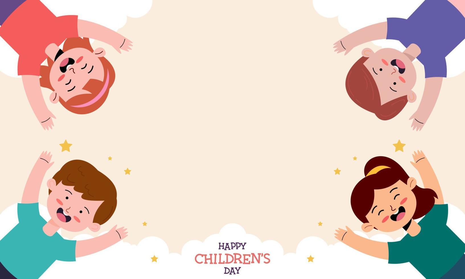 Happy World Children's Day with Copy Space Background vector