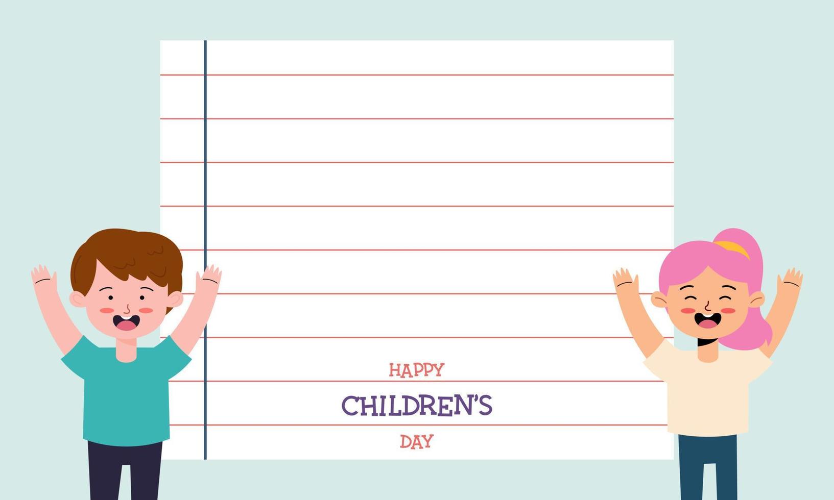 Happy World Children's Day with Copy Space Background vector