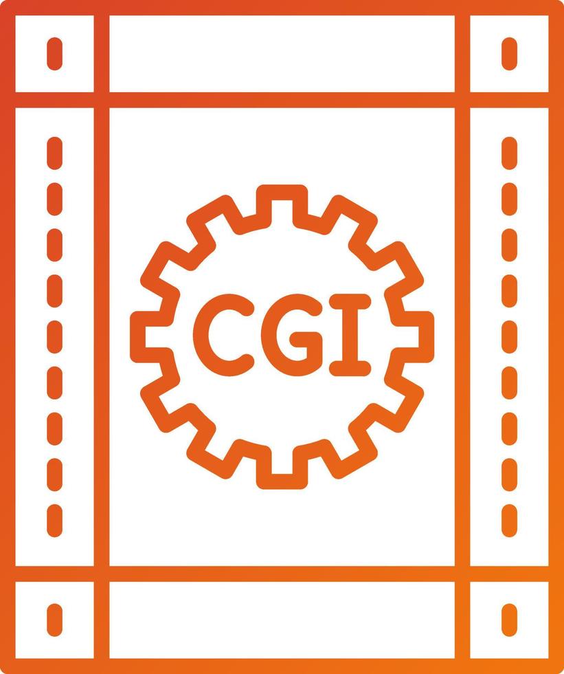 CGI Film Icon Style vector