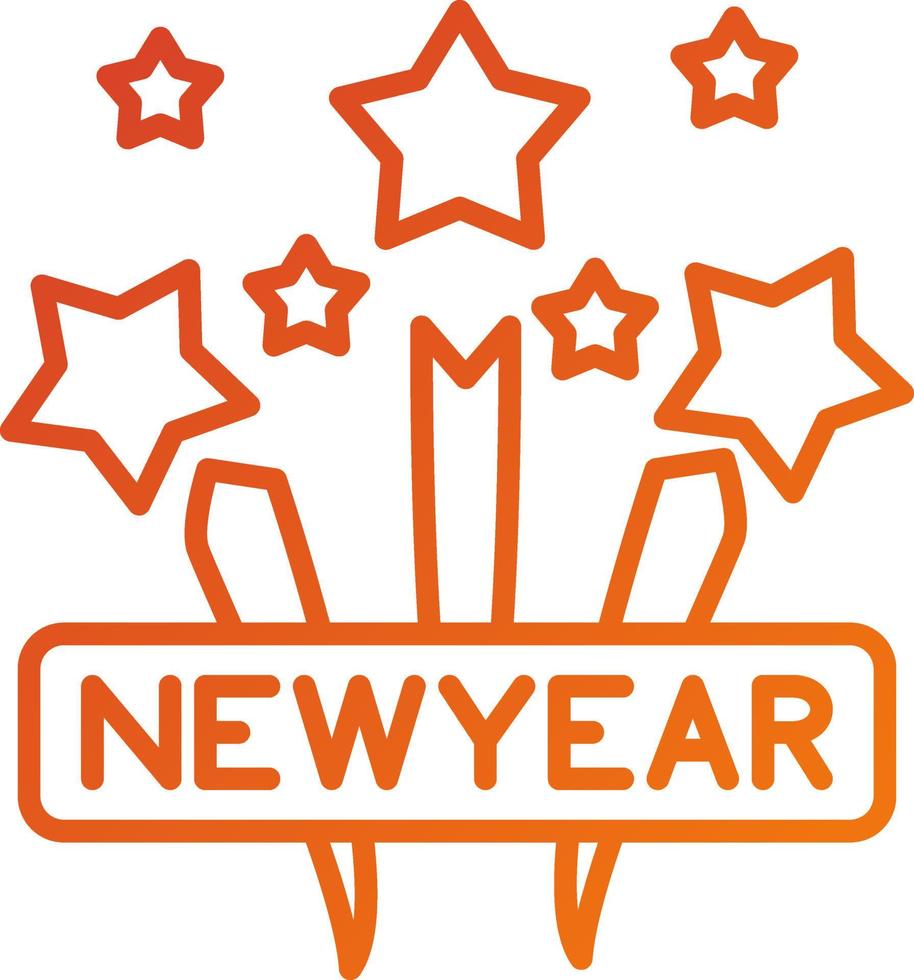 New Year Celebration Icon Style vector
