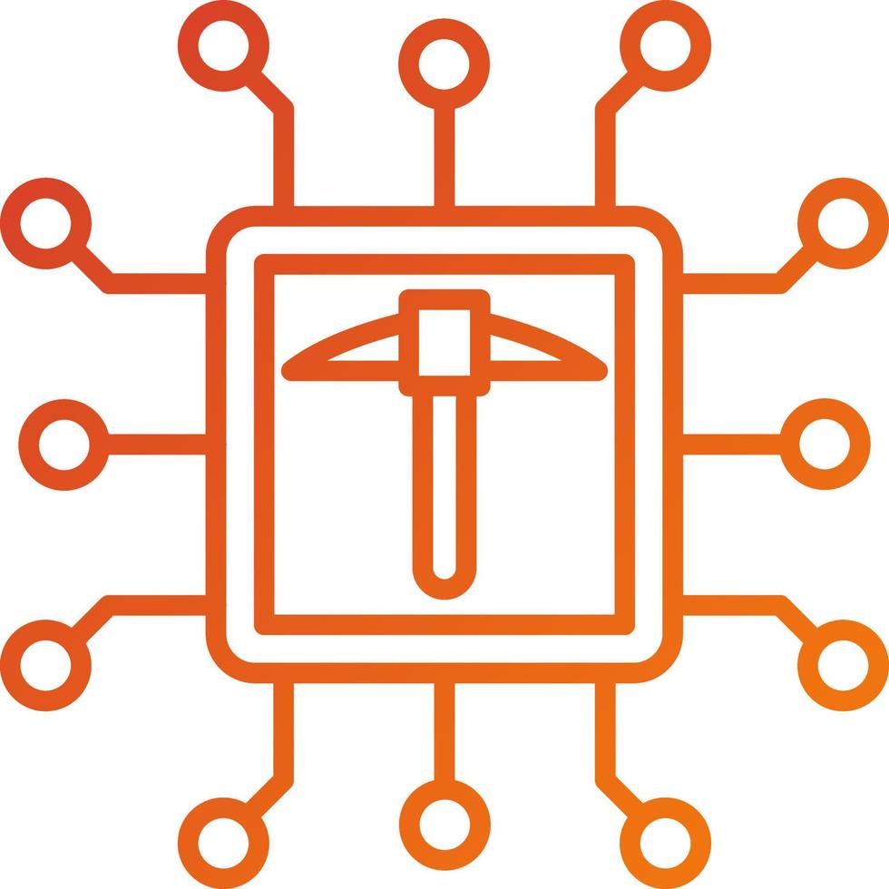 CPU Mining Icon Style vector