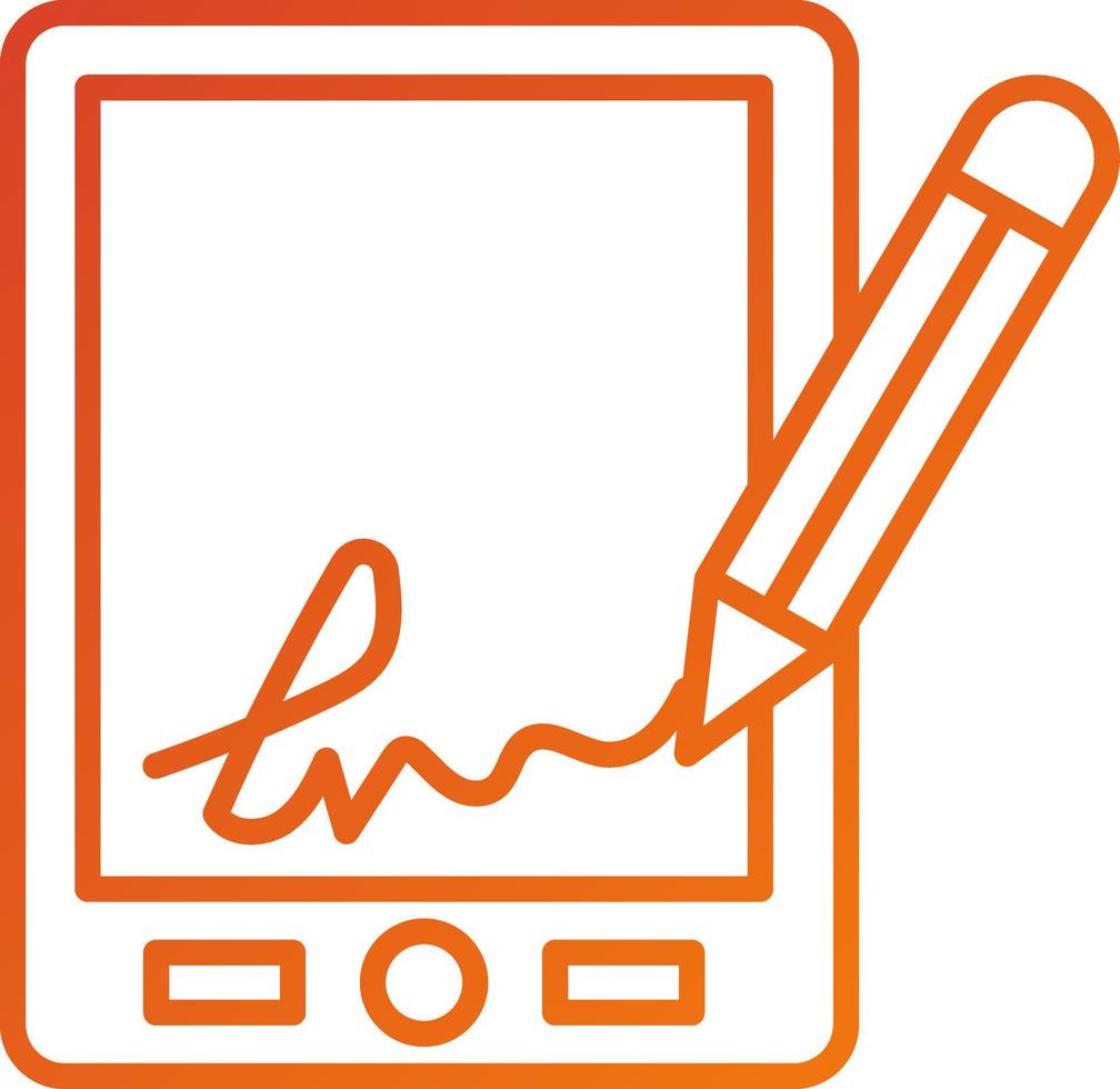 Digital Signature Icon Style vector