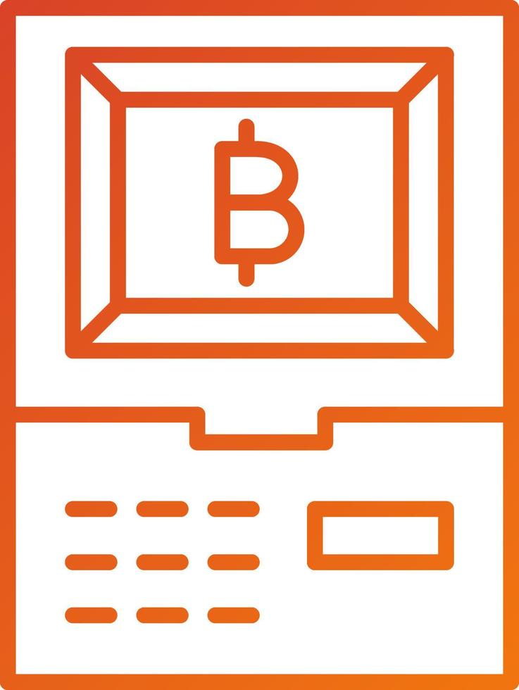 Cryptocurrency ATM Icon Style vector