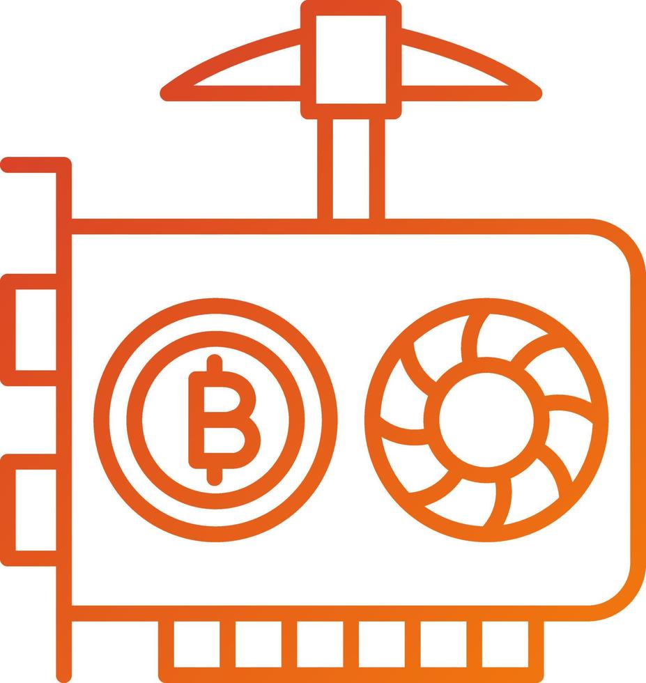 GPU Mining Icon Style vector