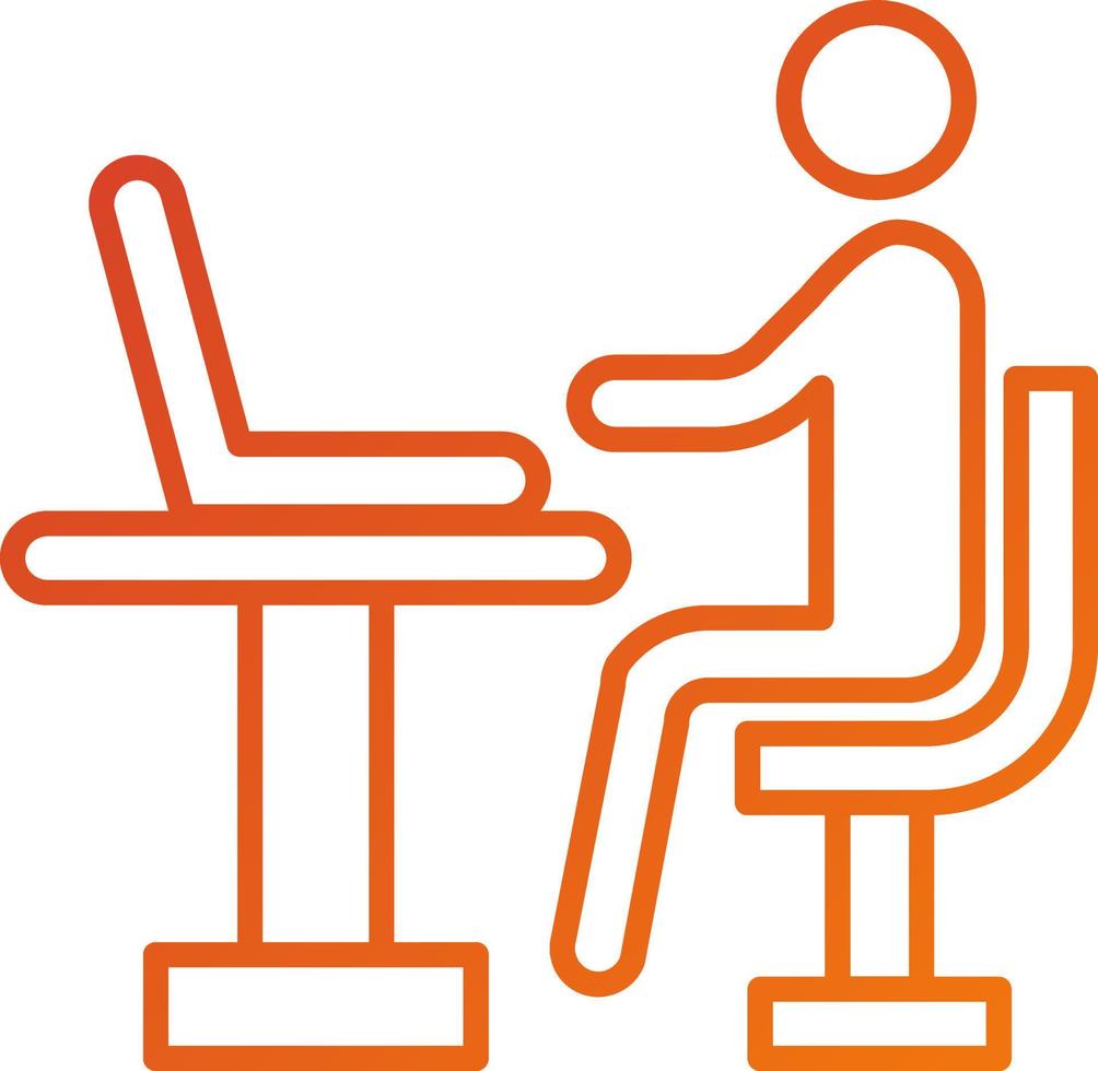 Working on Computer Icon Style vector