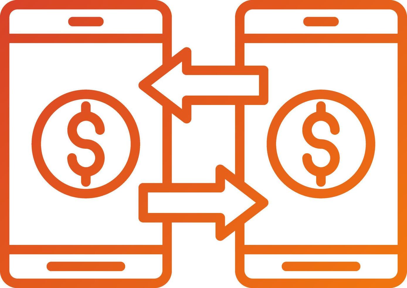 Send Money Mobile Icon Style vector