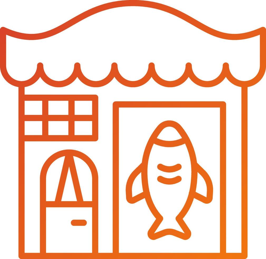 Fish Shop Icon Style vector
