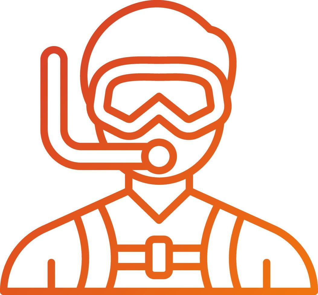 Diver Male Icon Style vector