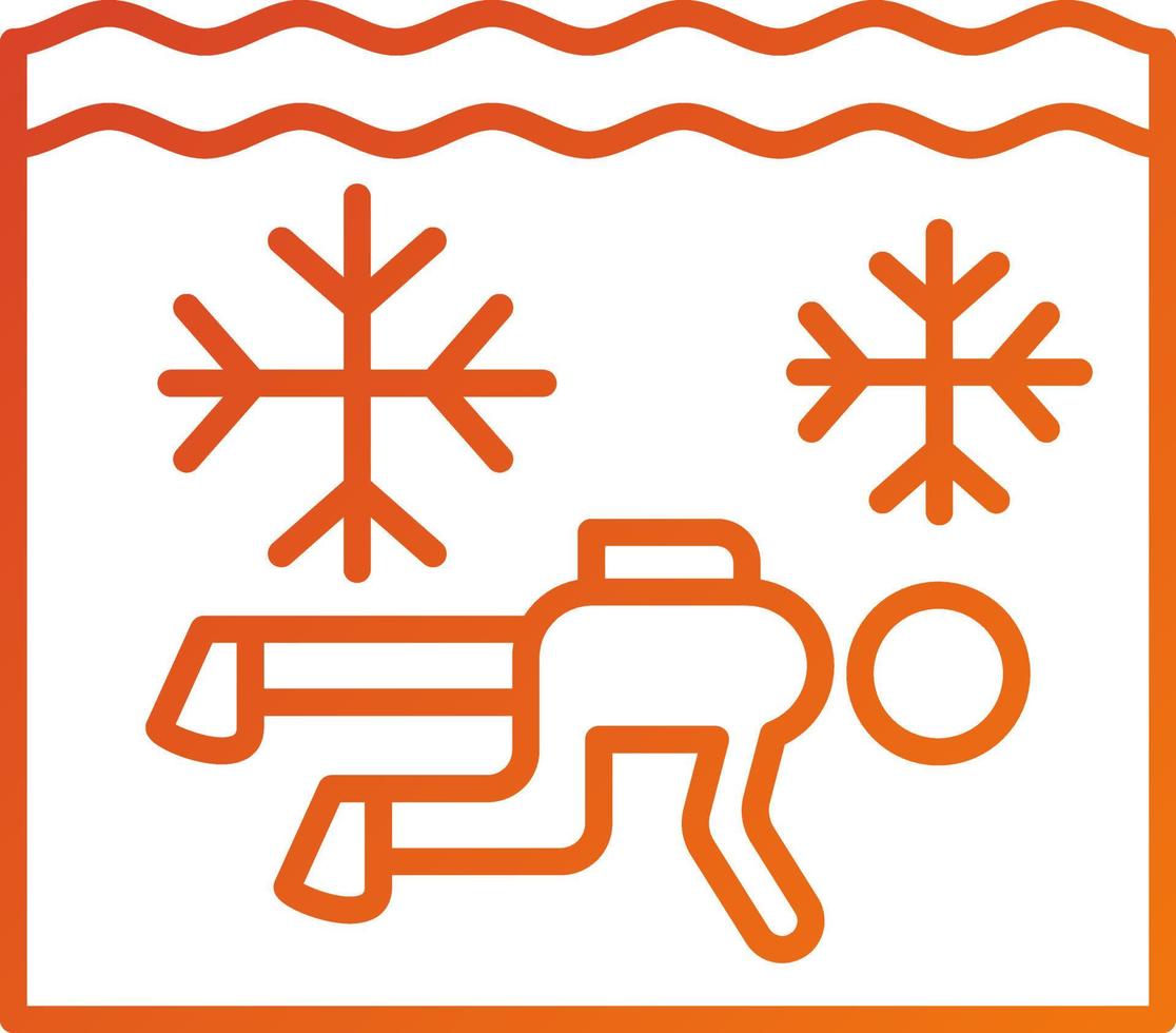 hielo buceo icono estilo vector