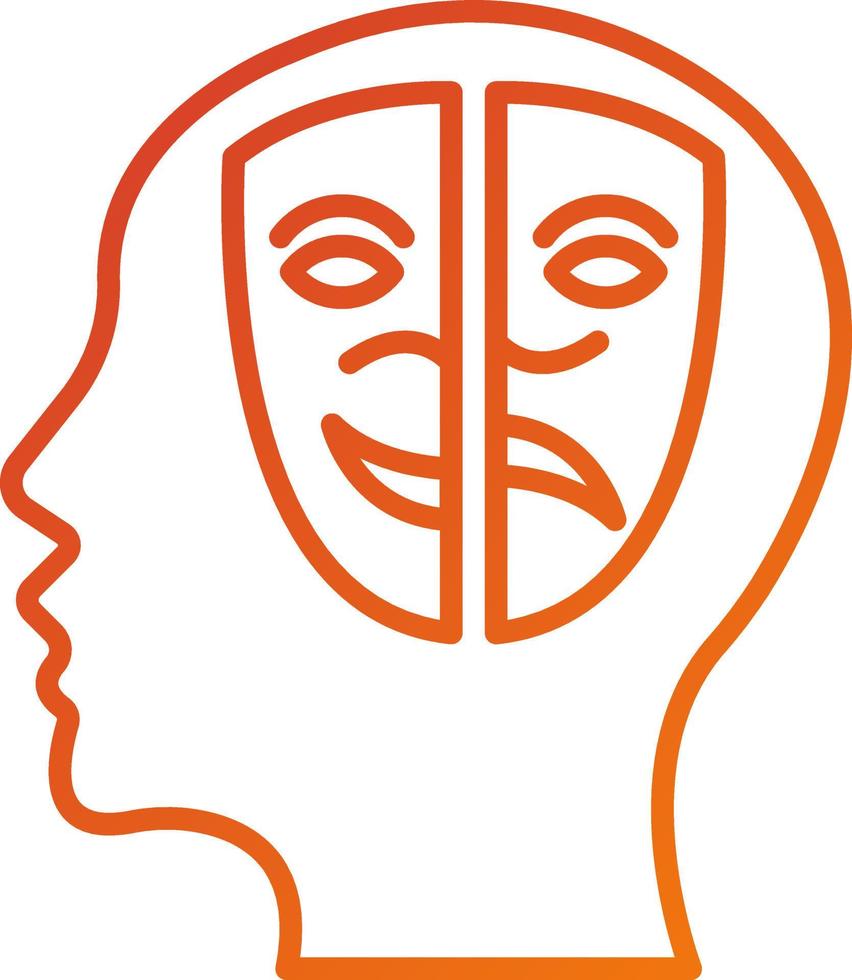 Personality Disorder Icon Style vector