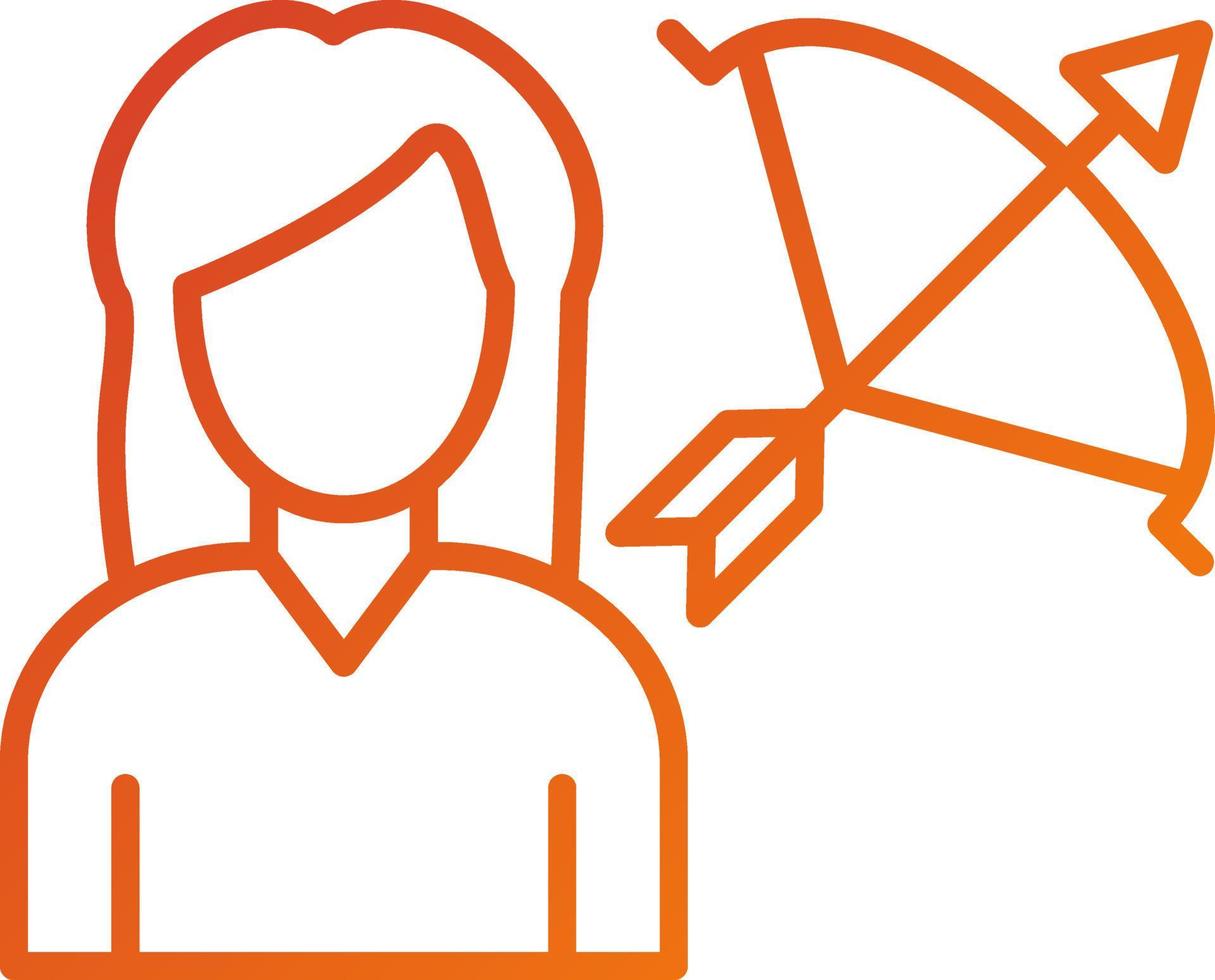 Acher Lady Icon Style vector