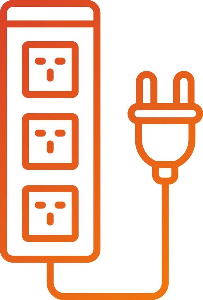 estilo de icono de cable de extensión vector