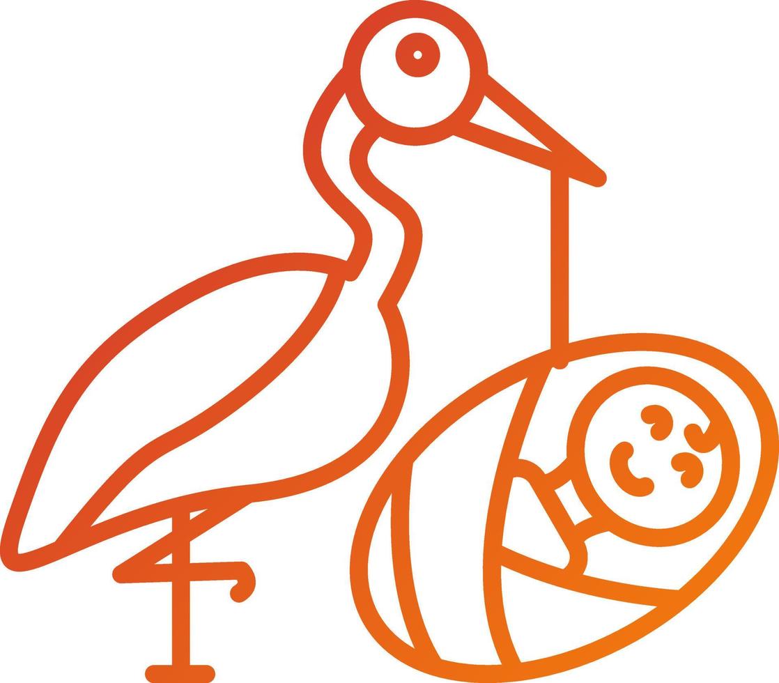 Stork Icon Style vector