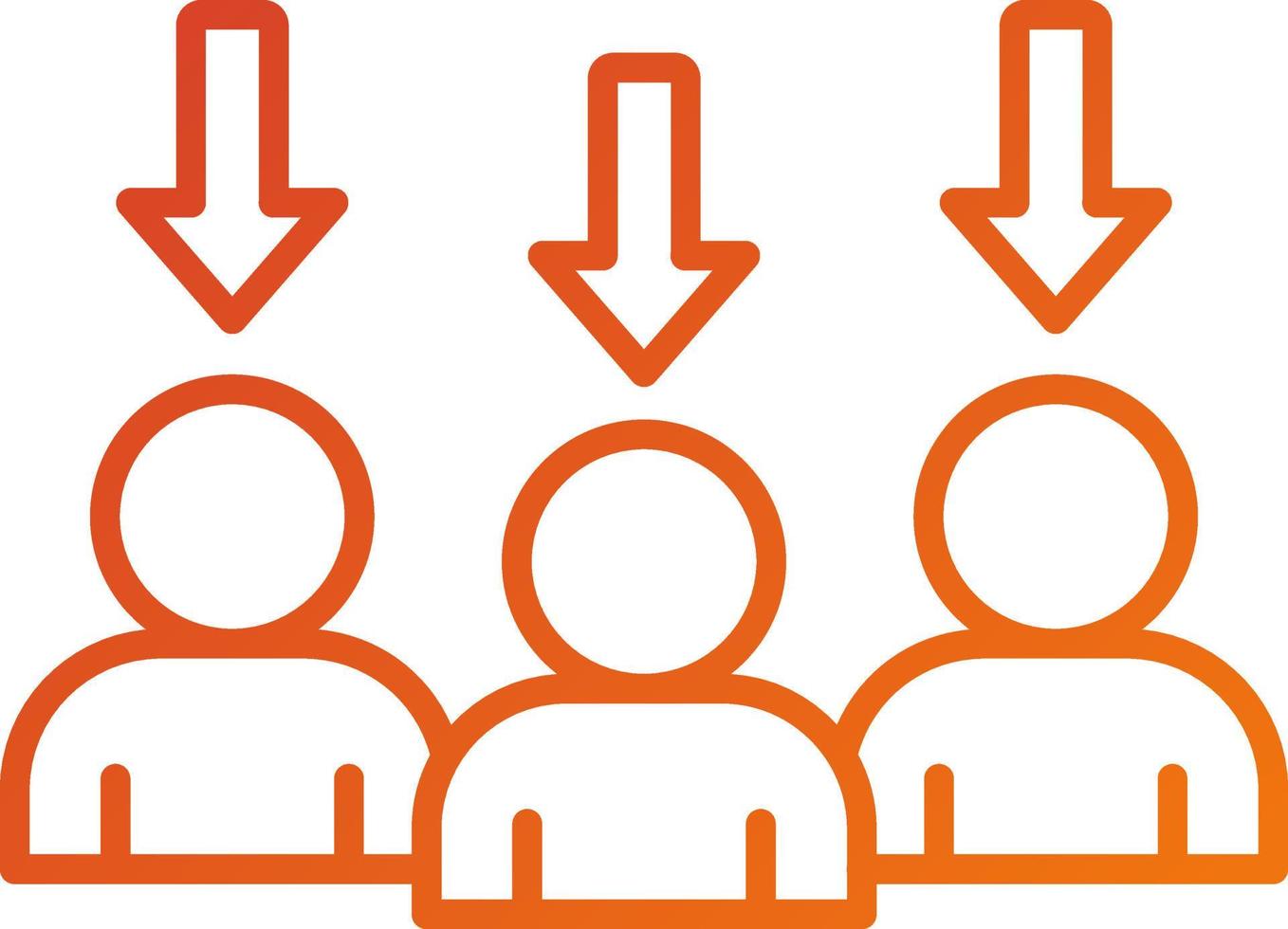 Downsizing Icon Style vector