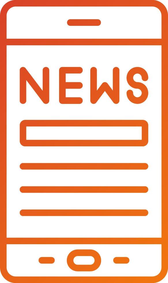 Online Newspaper Icon Style vector
