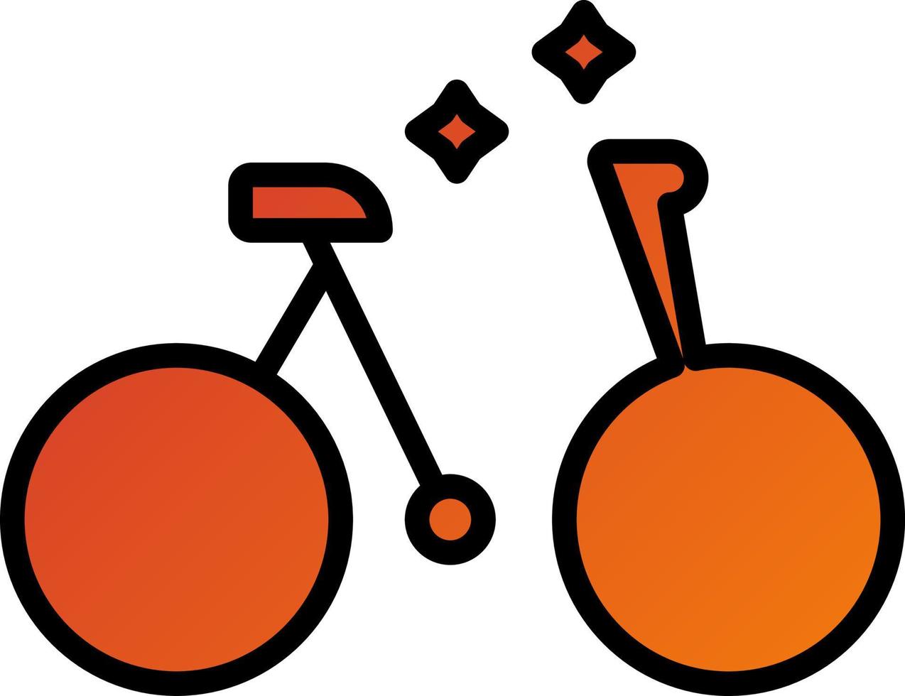 estilo de icono de bicicleta vector