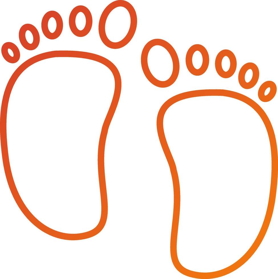 Baby Feet Icon Style vector