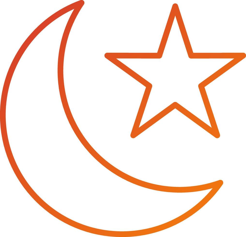 Moon and Stars Icon Style vector