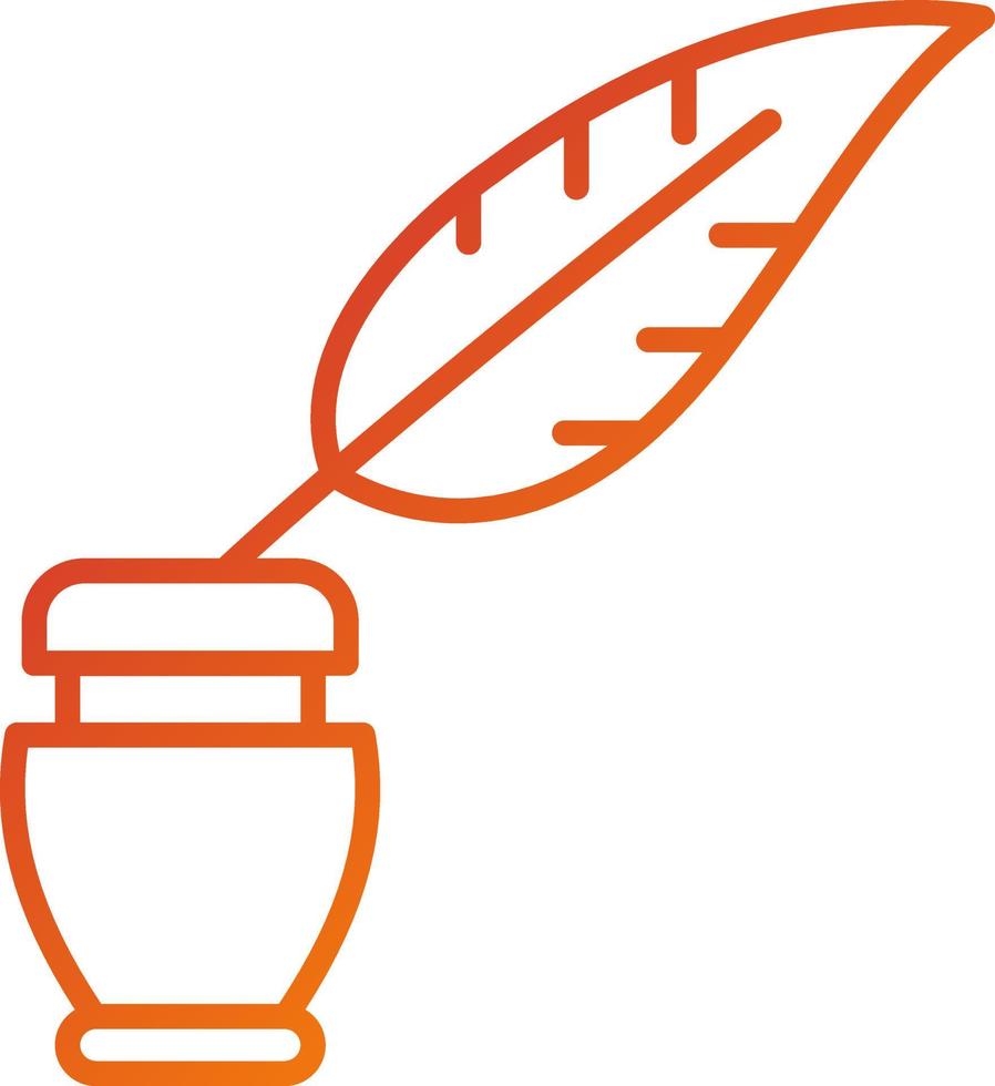 Feather And Ink Icon Style vector