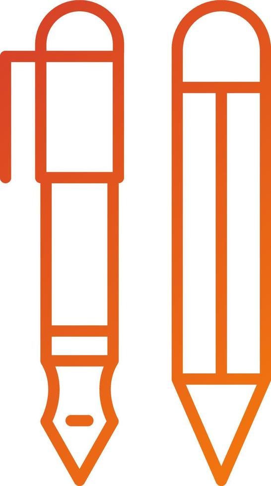 Pen And Pencil Icon Style vector
