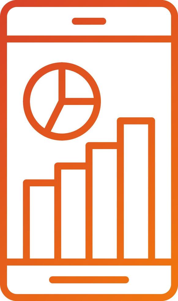 Mobile Analytics Icon Style vector