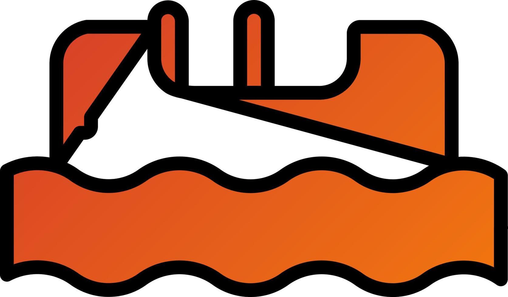 Log Flume Icon Style vector