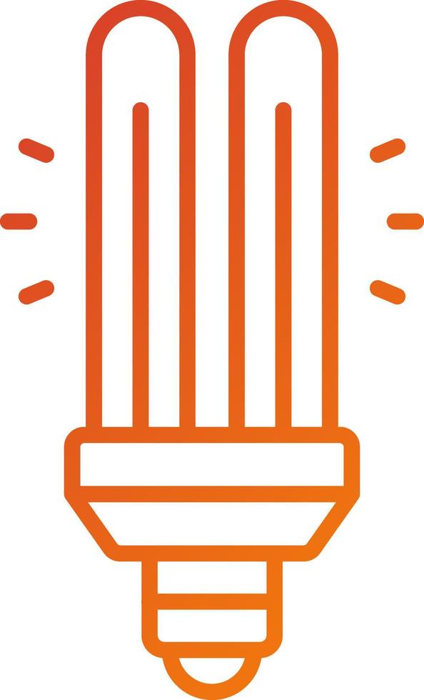 Cfl Compact Bulb Icon Style vector