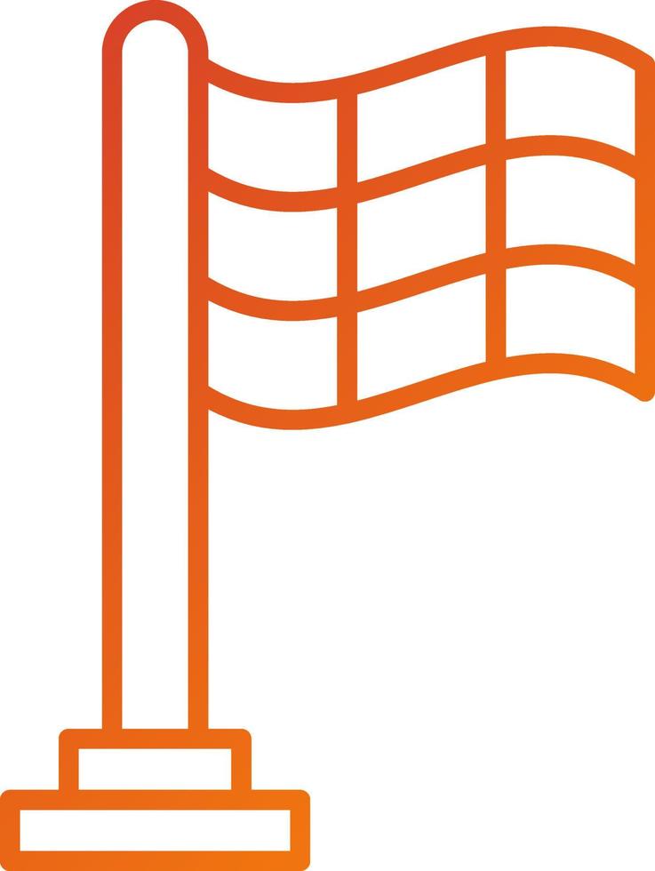 Goal Flag Icon Style vector