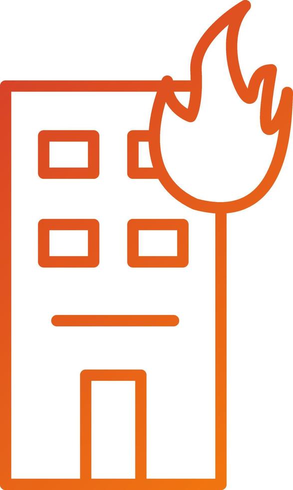 Building Fire Icon Style vector